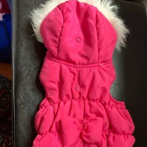 Pink dog jacket size Small